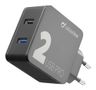 CELLULAR LINE CHARGER 2USB 18WQC+12W BLACK