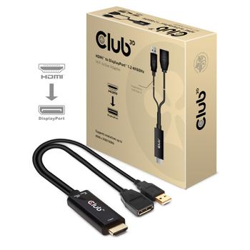 CLUB 3D HDMI to DisplayPort 4K60Hz M/F Active Adapter (CAC-1331)