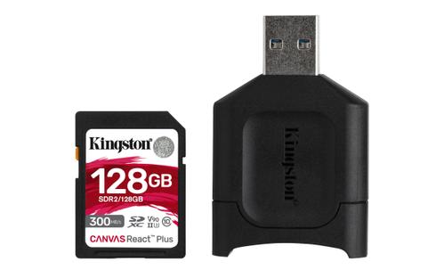 KINGSTON 128GB SDXC React Plus SDR2 + MLP SD Reader (MLPR2/128GB)