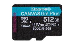 KINGSTON 512GB microSDXC Canvas Go Plus 170R A2 U3 V30 Single Pack w/o ADP (SDCG3/512GBSP)