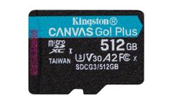 KINGSTON 512GB microSDXC Canvas Go Plus 170R A2 U3 V30 Single Pack w/o ADP