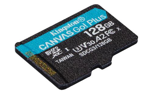 KINGSTON 128GB microSDXC Canvas Go Plus 170R A2 U3 V30 Single Pack w/o ADP (SDCG3/128GBSP)