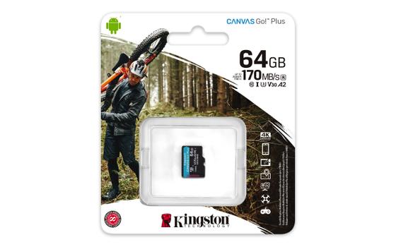 KINGSTON 64GB microSDXC Canvas Go Plus (SDCG3/64GBSP)