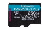 KINGSTON 256GB microSDXC Canvas Go Plus 170R A2 U3 V30 Single Pack w/o ADP (SDCG3/256GBSP)