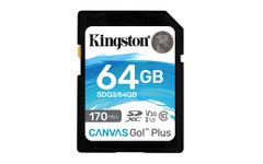 KINGSTON Canvas Go! Plus - Flash memory card - 64 GB - Video Class V30 / UHS-I U3 / Class10 - SDXC UHS-I