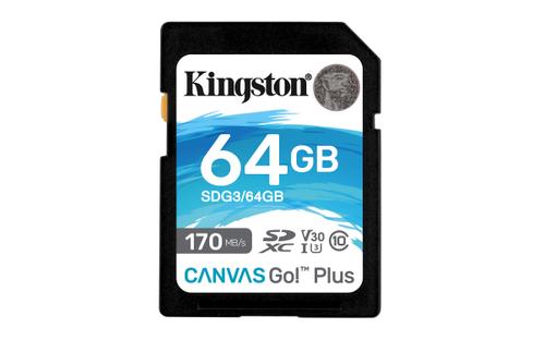 KINGSTON 64GB SDXC Canvas Go Plus 170R C10 UHS-I U3 V30 (SDG3/64GB)