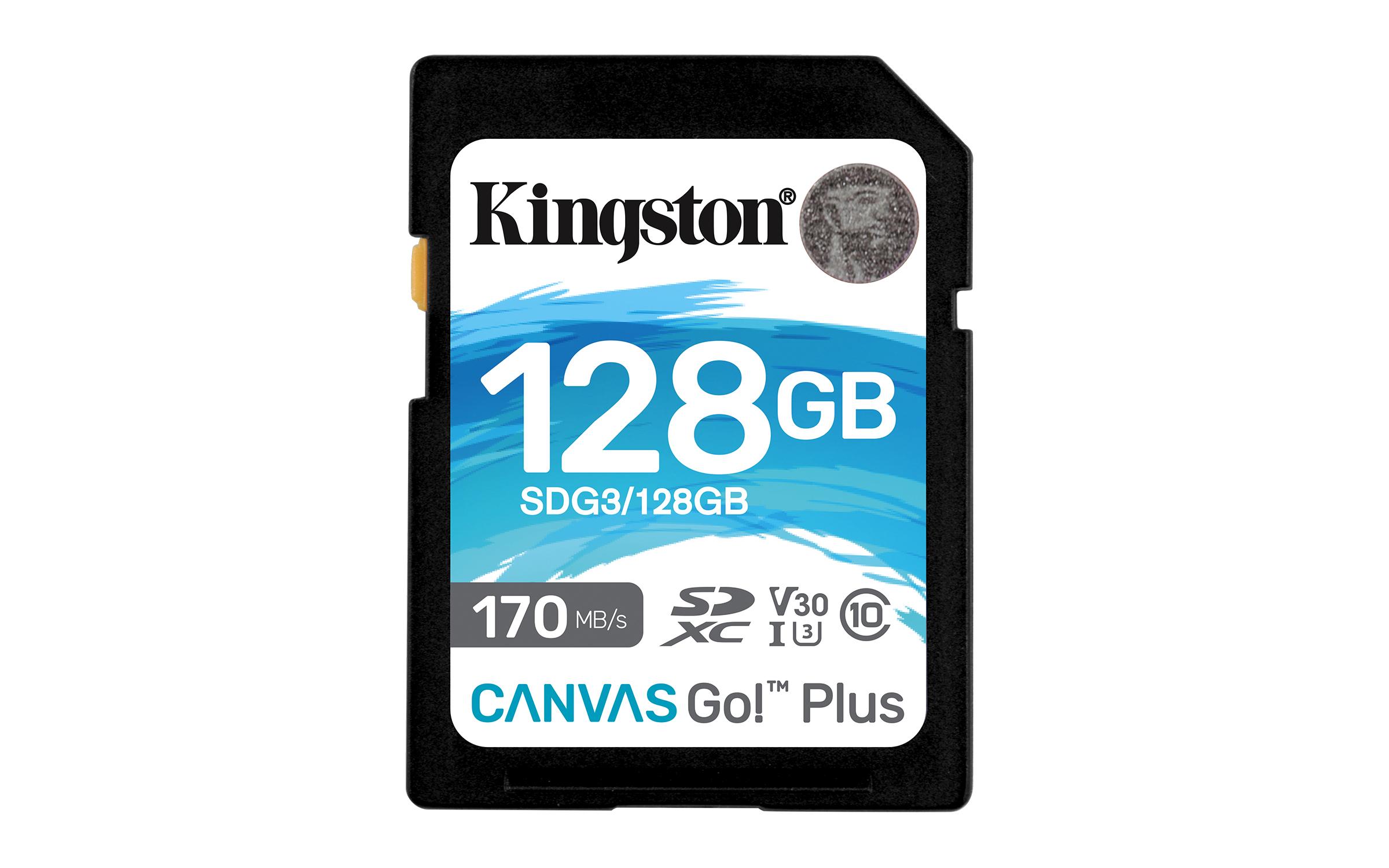 Карта памяти kingston canvas go plus sdxc 128 гб