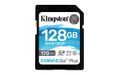 KINGSTON Canvas Go! Plus - Flash memory card - 128 GB - Video Class V30 / UHS-I U3 / Class10 - SDXC UHS-I