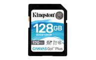 Kingston Canvas Go! Plus - flashminnekort - 128 GB - SDXC UHS-I (SDG3/128GB)