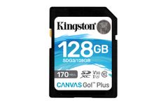 KINGSTON Canvas Go! Plus - Flash memory card - 128 GB - Video Class V30 / UHS-I U3 / Class10 - SDXC UHS-I