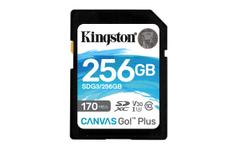 KINGSTON Canvas Go! Plus - Flash memory card - 256 GB - Video Class V30 / UHS-I U3 / Class10 - SDXC UHS-I (SDG3/256GB)