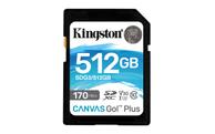 Kingston Canvas Go! Plus - flashminnekort - 512 GB - SDXC UHS-I (SDG3/512GB)