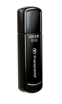 TRANSCEND d JetFlash 350 - USB flash drive - 8 GB - USB 2.0 - black (TS8GJF350)