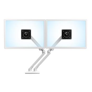 ERGOTRON MXV  DESK DUAL MONITOR ARM WITH UNDER MOUNT CLAMP, WHITE (45-518-216)