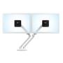 ERGOTRON MXV  DESK DUAL MONITOR ARM WITH UNDER MOUNT CLAMP, WHITE (45-518-216)