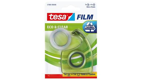 TESA tesafilm Handabroller grün + 1x tesafilm 10m 15mm eco&clear (57969-00000-01)