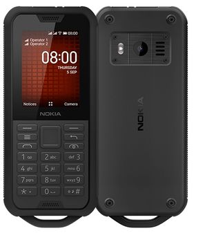 NOKIA 800 Tough Dobbelt-SIM (SIM1 og SIM2/ MicroSD-spor) Svart (16CNTB01A01)