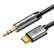CABLETIME Premium USB-C kabel, 1,0m, USB-C: Han - Minijack: Han, 3,5mm, Sort