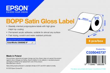 EPSON BOPP SATIN GLOSS LABEL CONTINUOUS ROLL 203MMX68M SUPL (C33S045737)