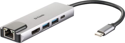 D-LINK 5-in-1 USB-C Hub with HDMI/ Ethernet and Power Delivery (DUB-M520)