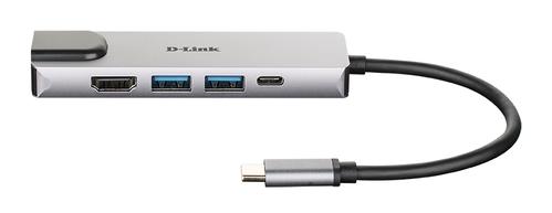 D-LINK 5-in-1 USB-C Hub with HDMI/ Ethernet and Power Delivery (DUB-M520)