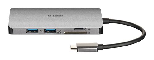 D-LINK 6-in-1 USB-C Hub with HDMI/Card Reader/ Power Delivery IN (DUB-M610)