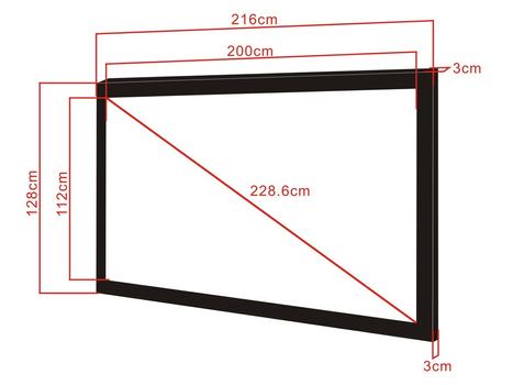 MULTIBRACKETS M 16:9 Framed Projection Screen Dlx90" (7350022730724)