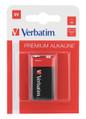 VERBATIM 9v Alkaline Battery (6LR61) 1pack Blister Retail