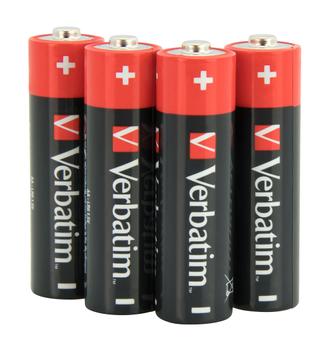 VERBATIM ALKALINE BATTERY AA 4 PACK SHRINK (49501)
