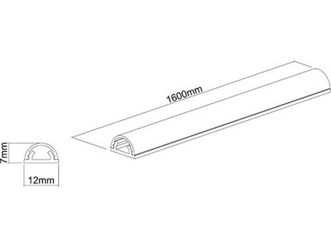 MULTIBRACKETS Cable Cover White 12mm 1600mm (7350022731202)