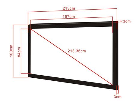 MULTIBRACKETS M 2.35:1 Framed Projection Screen Dlx84" (7350022732551)