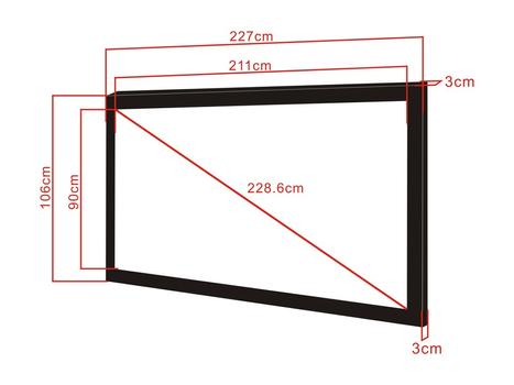 MULTIBRACKETS M 2.35:1 Framed Projection Screen Dlx90" (7350022732568)