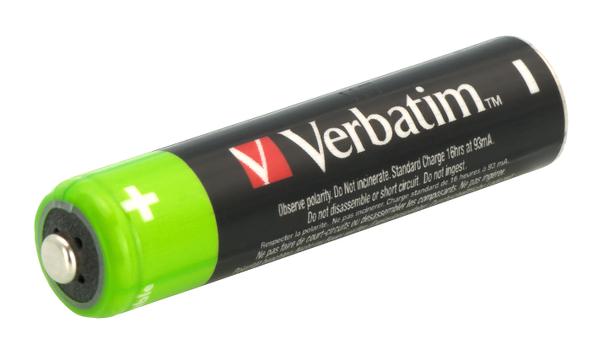 VERBATIM RECHARGEABLE BATTERY AAA 4 PACK / HR03 (49514)