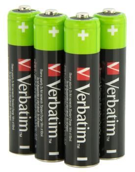 VERBATIM RECHARGEABLE BATTERY AAA 4 PACK / HR03 (49514)