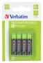 VERBATIM AAA Rechargeable Battery (1000 mAh) 4pack Blister Retail (49942)
