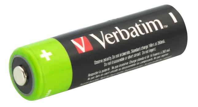 VERBATIM RECHARGEABLE BATTERY AA 4 PACK / HR6 (49517)