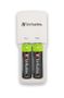 VERBATIM 2 Cell Compact Charger for AA & AAA. Includes 2 AAA Batteries