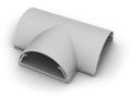 MULTIBRACKETS Cable Cover T Joint 50mm Aluminum