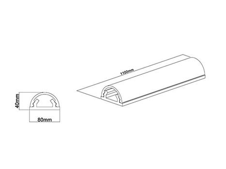 MULTIBRACKETS M Universal CableCover Alu 80x1100mm (7350022732131)