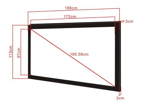 MULTIBRACKETS M 16:9 Framed Projection Screen Dlx77" (7350022731936)