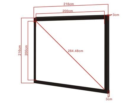 MULTIBRACKETS 1:1 Framed Projection Screen 200x200 112inch (7350022731905)