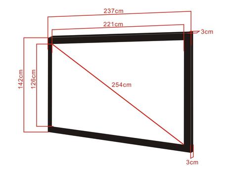 MULTIBRACKETS MB 16:9 Framed Screen 100inch 221cm x 126cm (7350022733473)