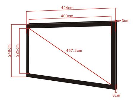 Multibrackets M Framed Projection Screen Deluxe - projeksjonsskjerm - 180" (457 cm) (7350022733640)