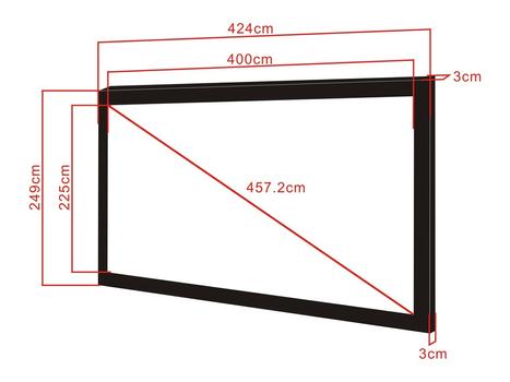 MULTIBRACKETS M 16:9 Framed Projection Screen Deluxe 400x225 180" (7350022733640)