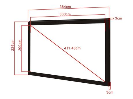Multibrackets M Framed Projection Screen Deluxe - projeksjonsskjerm - 162" (411 cm) (7350022733633)