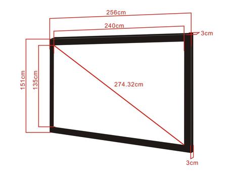 Multibrackets M Framed Projection Screen Deluxe - projeksjonsskjerm - 108" (274 cm) (7350022732964)