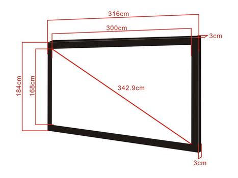 MULTIBRACKETS M 16:9 Framed Proj Screen Deluxe 135" (7350022732971)