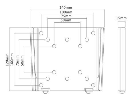 Multibrackets M VESA Wallmount I - monteringssett - for LCD-skjerm - svart (7350022732988)