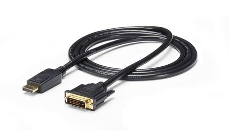 StarTech DisplayPort to DVI Cable - 6ft / 2m - 1920 x 1200 - M/M – DP to DVI Adapter Cable – Passive DisplayPort Monitor Cable (DP2DVI2MM6) - videoadapterkabel - DVI-D til DisplayPort - 1.8 m (DP2DVI2MM6)