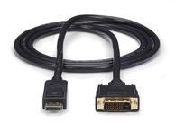 StarTech DisplayPort to DVI Cable - 6ft / 2m - 1920 x 1200 - M/M – DP to DVI Adapter Cable – Passive DisplayPort Monitor Cable (DP2DVI2MM6) - videoadapterkabel - DVI-D til DisplayPort - 1.8 m (DP2DVI2MM6)